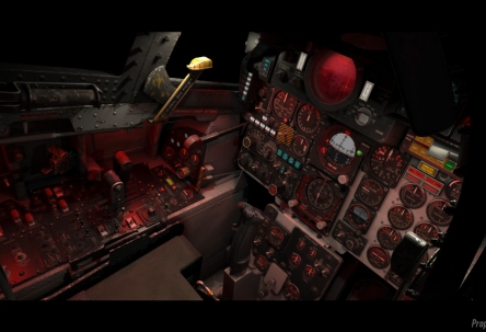 Night interiors of planes