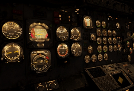 Night interiors of planes